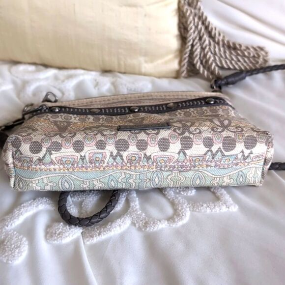 Sakroots Mini Campus One World Brown Faux Leather Convertible Straps/ Cr… - Picture 8 of 14